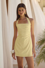 Load image into Gallery viewer, Aera Mini Dress - Lemon
