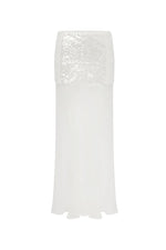 Load image into Gallery viewer, Adeluna Sheer Bottom Maxi Skirt - White
