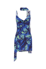 Load image into Gallery viewer, Alora Scoop Neck Mini Dress - Eliana Blue
