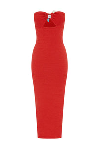 Luna Midi Dress - Red