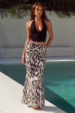 Load image into Gallery viewer, Alexis Halter Cut Out Maxi Dress - Giana White
