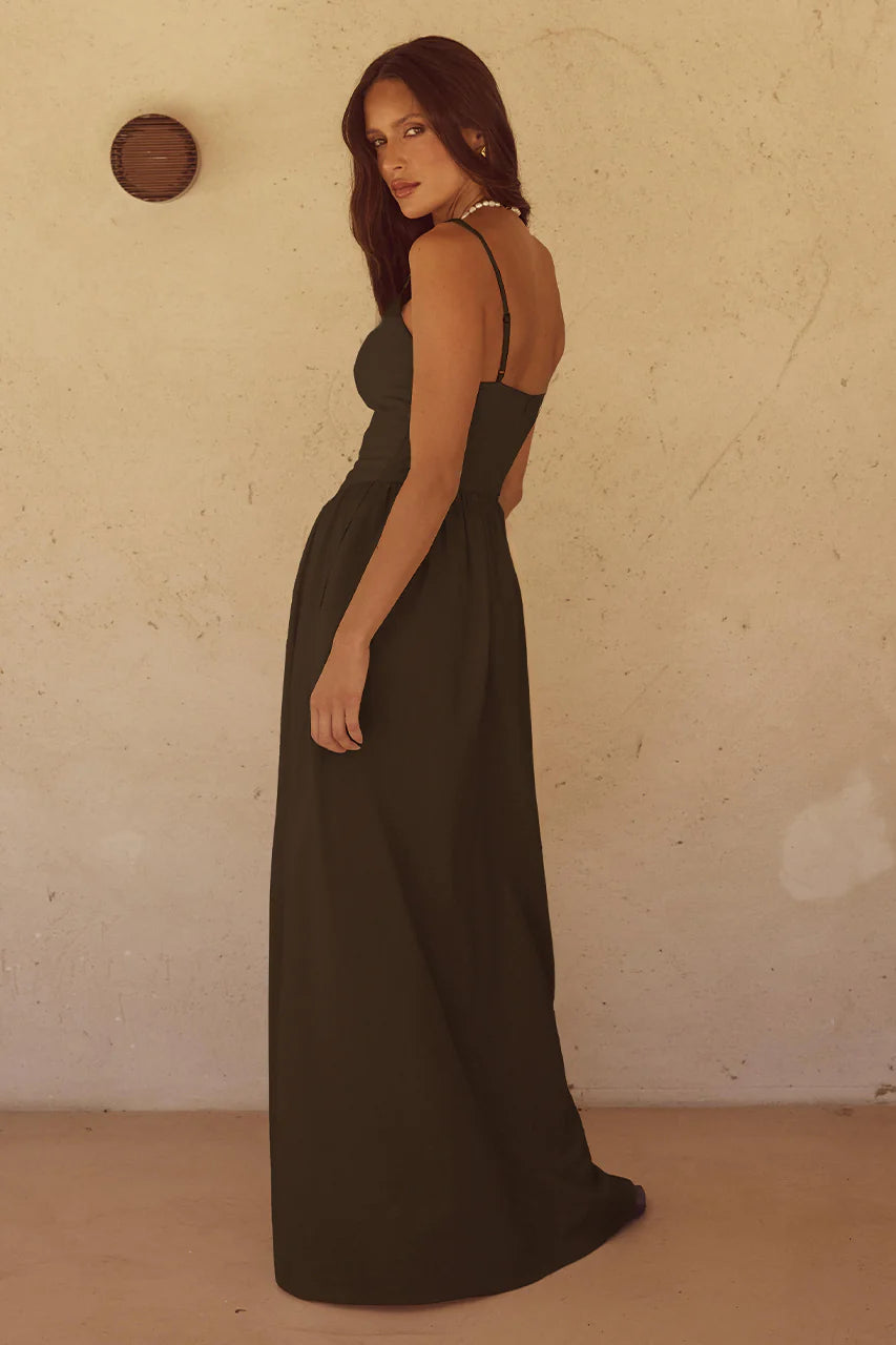 Zephy Maxi Dress - Chocolate