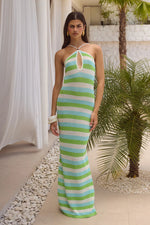 Load image into Gallery viewer, Mahlia Maxi Dress - Aqua Multi
