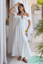 Load image into Gallery viewer, Etallia Maxi Dress - White
