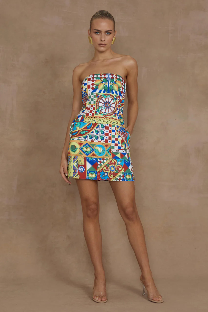 Clementine Mini Dress - Phaedra Print