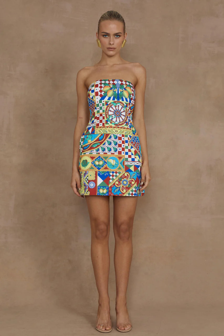 Clementine Mini Dress - Phaedra Print