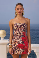 Load image into Gallery viewer, Ibiza Mini Dress - Leopard Floral
