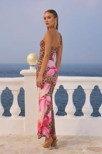 Kyree Maxi Dress - Leopard Floral