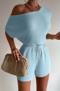 Miami Knit Playsuit - Baby Blue