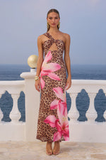 Load image into Gallery viewer, Kyree Maxi Dress - Leopard Floral
