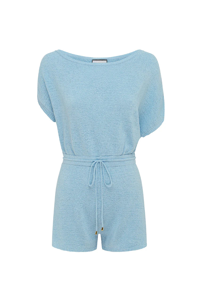 Miami Knit Playsuit - Baby Blue