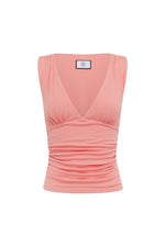 Load image into Gallery viewer, Lune V-Neck Top - Peach
