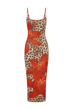 Load image into Gallery viewer, Victoria Midi Dress - Leopard Floral
