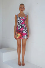 Load image into Gallery viewer, Alessia Mini Dress - Zebra Floral
