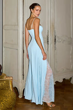 Load image into Gallery viewer, Oleya Bustier Lace Maxi Dress - Sky Blue
