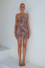 Load image into Gallery viewer, Ibiza Mini Dress - Leopard Print
