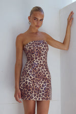 Load image into Gallery viewer, Ibiza Mini Dress - Leopard Print
