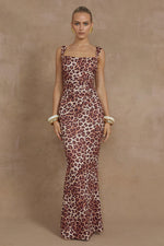 Load image into Gallery viewer, Vivian Maxi Dress - Leopard Print
