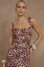 Load image into Gallery viewer, Vivian Maxi Dress - Leopard Print
