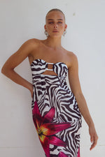 Load image into Gallery viewer, Alessia Maxi Dress - Zebra Floral
