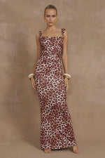 Load image into Gallery viewer, Vivian Maxi Dress - Leopard Print
