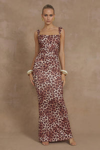 Vivian Maxi Dress - Leopard Print