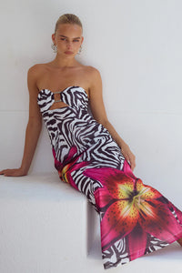 Alessia Maxi Dress - Zebra Floral