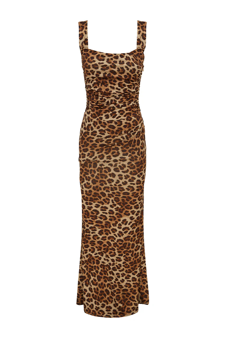 Vivian Maxi Dress - Leopard Print