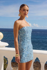 Load image into Gallery viewer, Ibiza Mini Dress - Ophelia Blue
