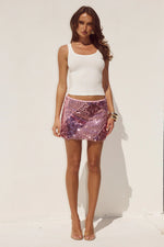 Load image into Gallery viewer, Chella Sequin Mini Skirt - Pink
