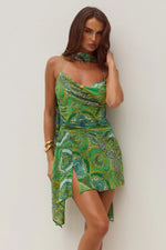 Load image into Gallery viewer, Alora Scoop Neck Mini Dress - Indiana Green
