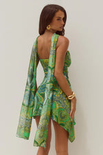Load image into Gallery viewer, Alora Scoop Neck Mini Dress - Indiana Green
