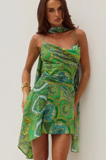 Load image into Gallery viewer, Alora Scoop Neck Mini Dress - Indiana Green
