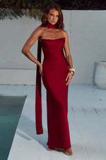 Load image into Gallery viewer, Madeleine Strapless Maxi Dress - Wine
