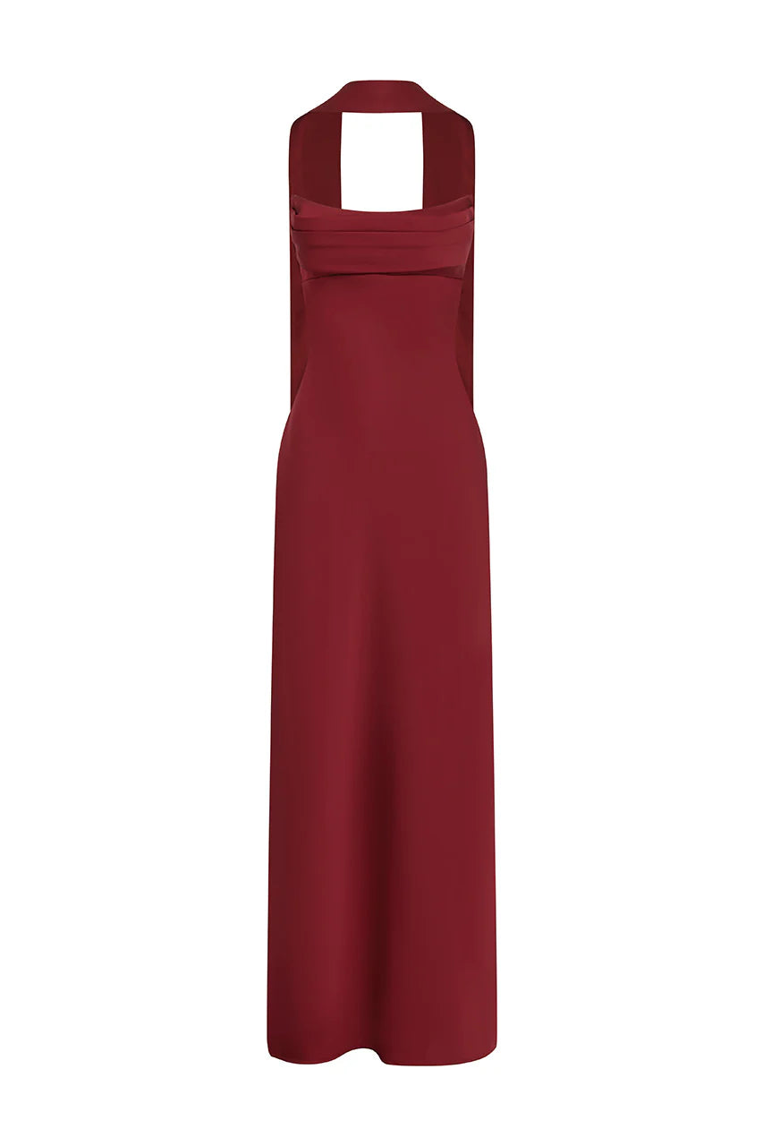Madeleine Strapless Maxi Dress - Wine