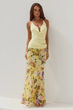 Load image into Gallery viewer, Helena Low Waist Maxi Skirt - Kendall Yellow
