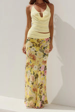 Load image into Gallery viewer, Helena Low Waist Maxi Skirt - Kendall Yellow
