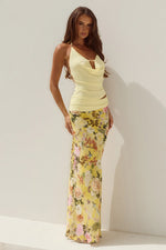 Load image into Gallery viewer, Helena Low Waist Maxi Skirt - Kendall Yellow

