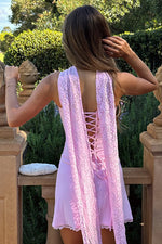 Load image into Gallery viewer, Starla Bustier Scarf Mini Dress - Musk
