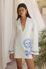 Load image into Gallery viewer, Astley Long Sleeve Mini Dress - Astley Blue
