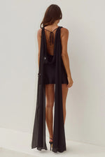 Load image into Gallery viewer, Gabriella Cowl Mini Dress - Black
