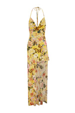 Load image into Gallery viewer, Santonia Halter Corset Maxi Dress - Kendall Yellow
