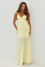 Load image into Gallery viewer, Rosetta Backless Tiered Maxi Dress - Butter
