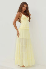 Load image into Gallery viewer, Rosetta Backless Tiered Maxi Dress - Butter
