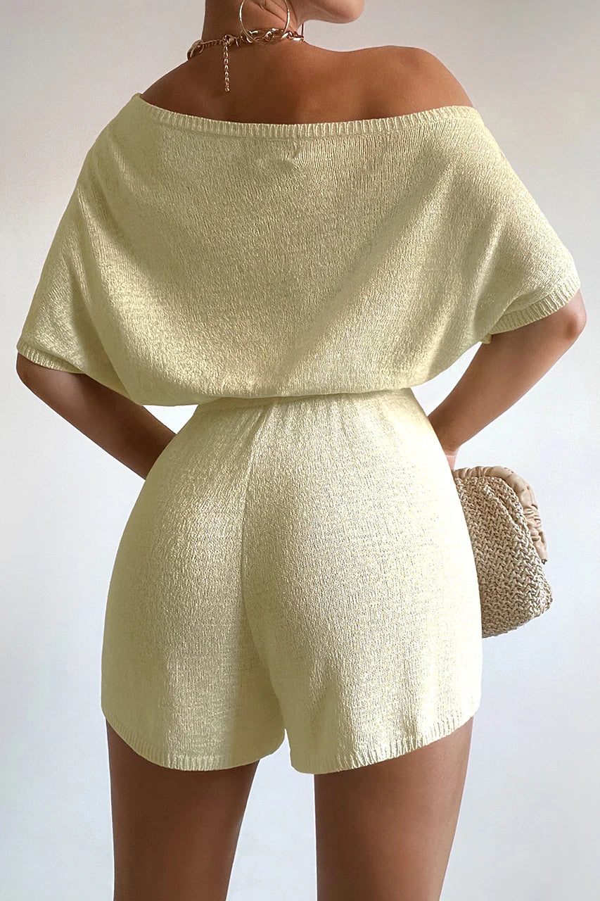 Miami Knit Playsuit - Lemon