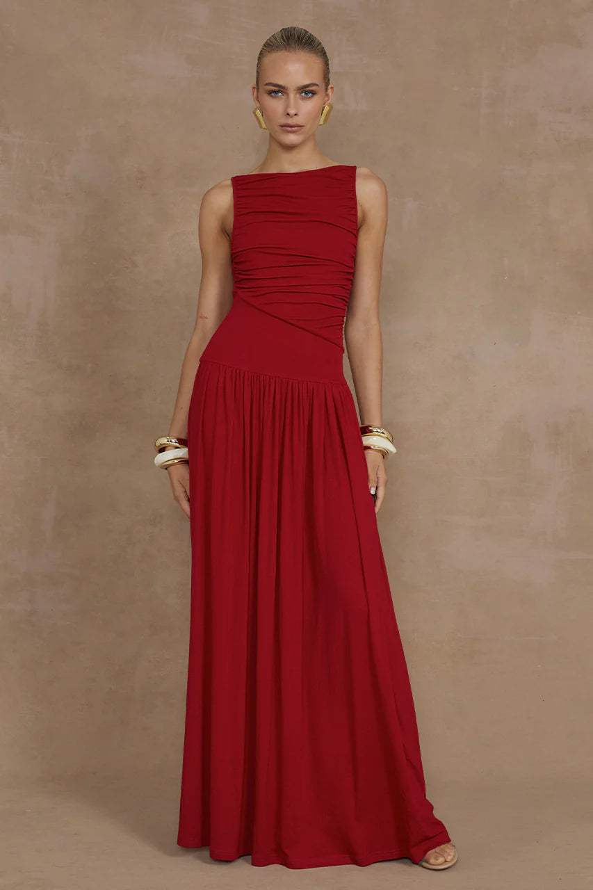 Nalla Maxi Dress - Cherry