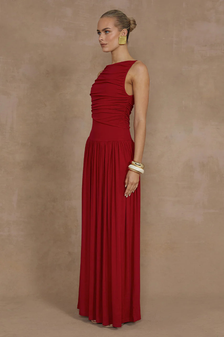 Nalla Maxi Dress - Cherry