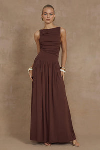 Nalla Maxi Dress - Brown