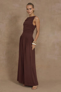 Nalla Maxi Dress - Brown