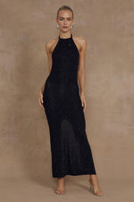 Load image into Gallery viewer, Natino Midi Dress - Black Shimmer
